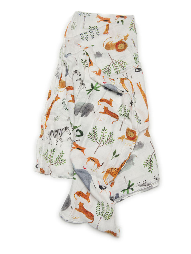 Lou Lou Lollipop Safari Jungle Muslin Swaddle edamama